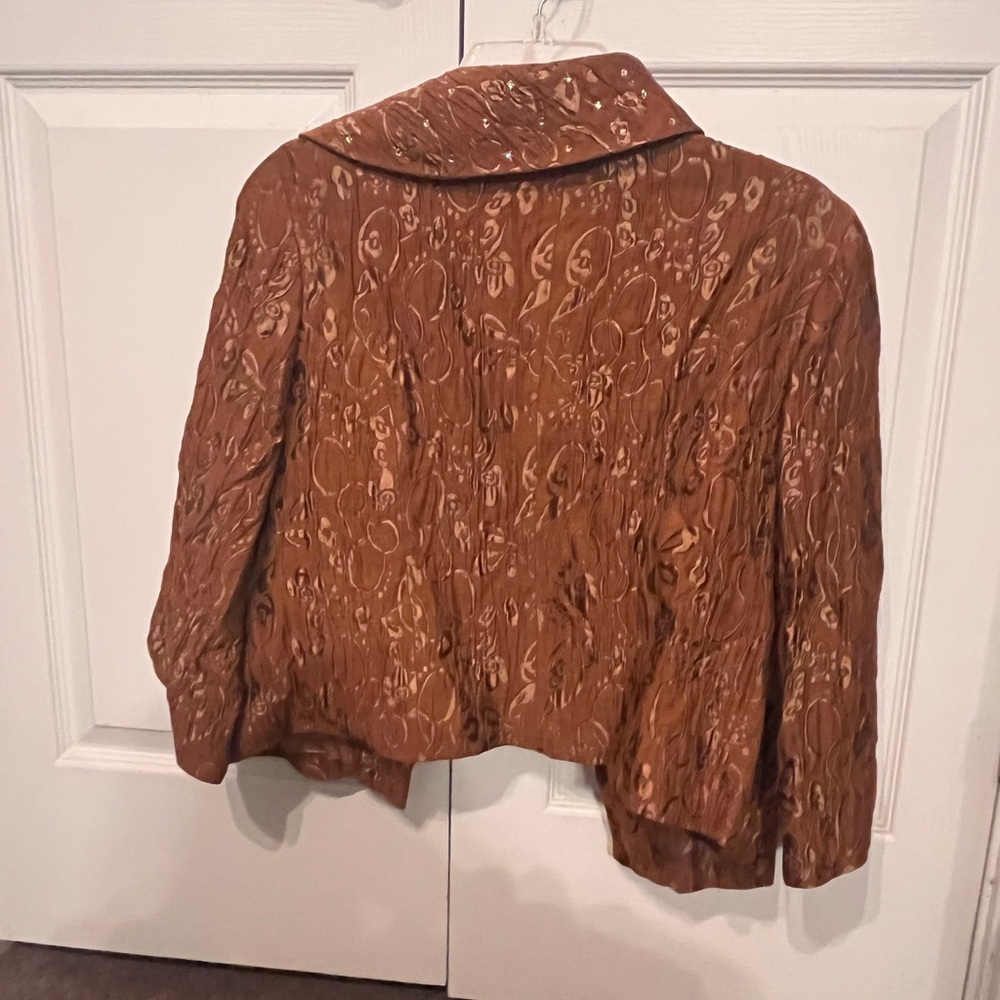 Vintage Isabel Brown Textured Women's Blazer - Picture 4 of 5